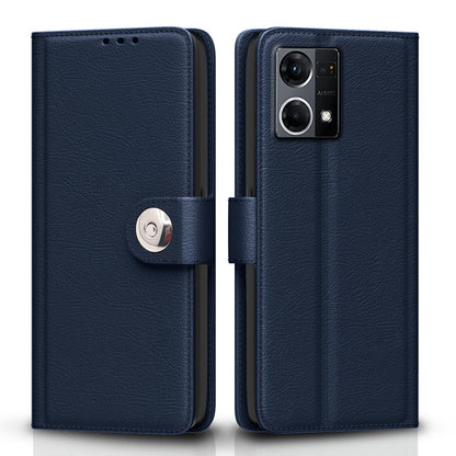 Pikkme blue mobile flip cover for Oppo Reno 7 5G