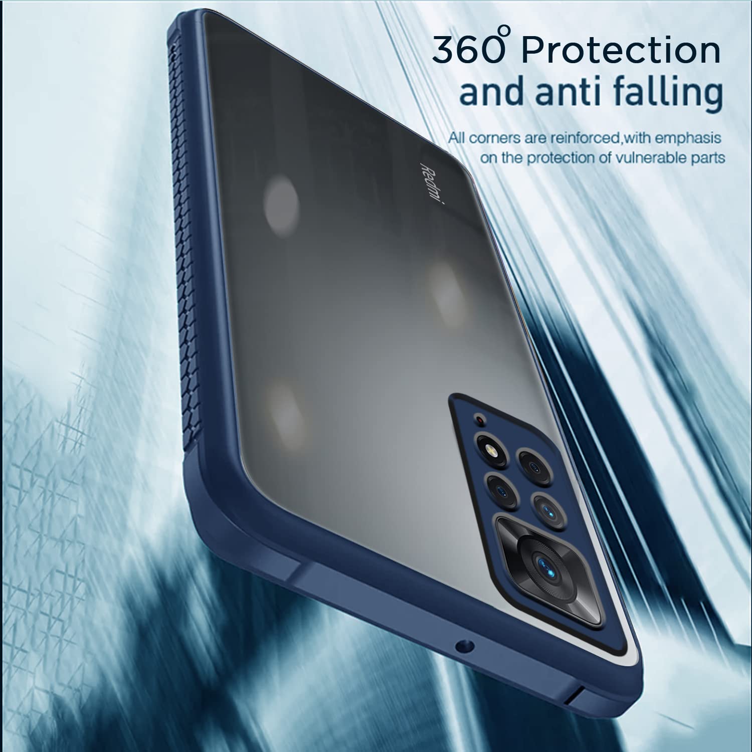 Pikkme Redmi Note 11/Note 11s Clear blue back cover – photo 4