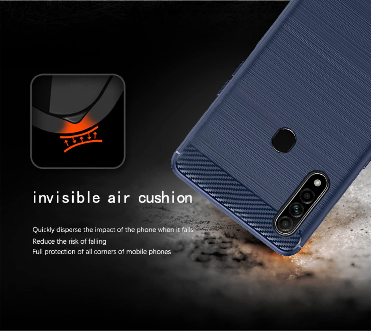 Oppo A31 Hybrid mobile cover in blue by Pikkme – photo 4
