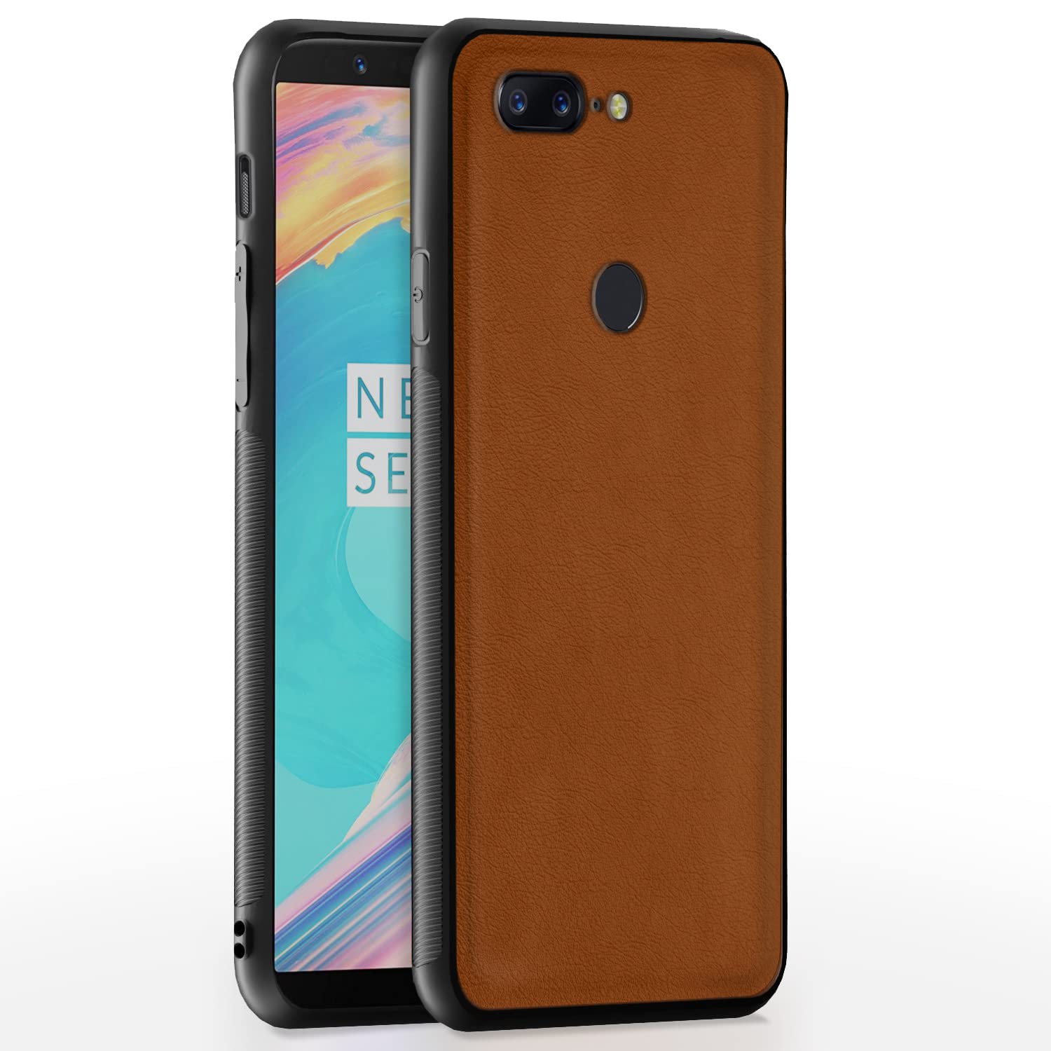 Pikkme OnePlus 5T Leather camel mobile cover