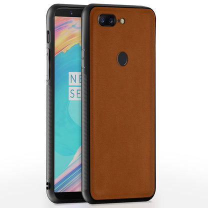 Pikkme OnePlus 5T Leather camel mobile cover