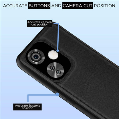 Pikkme OnePlus Nord CE 3 Lite 5G Leatherback Back Case | Black
