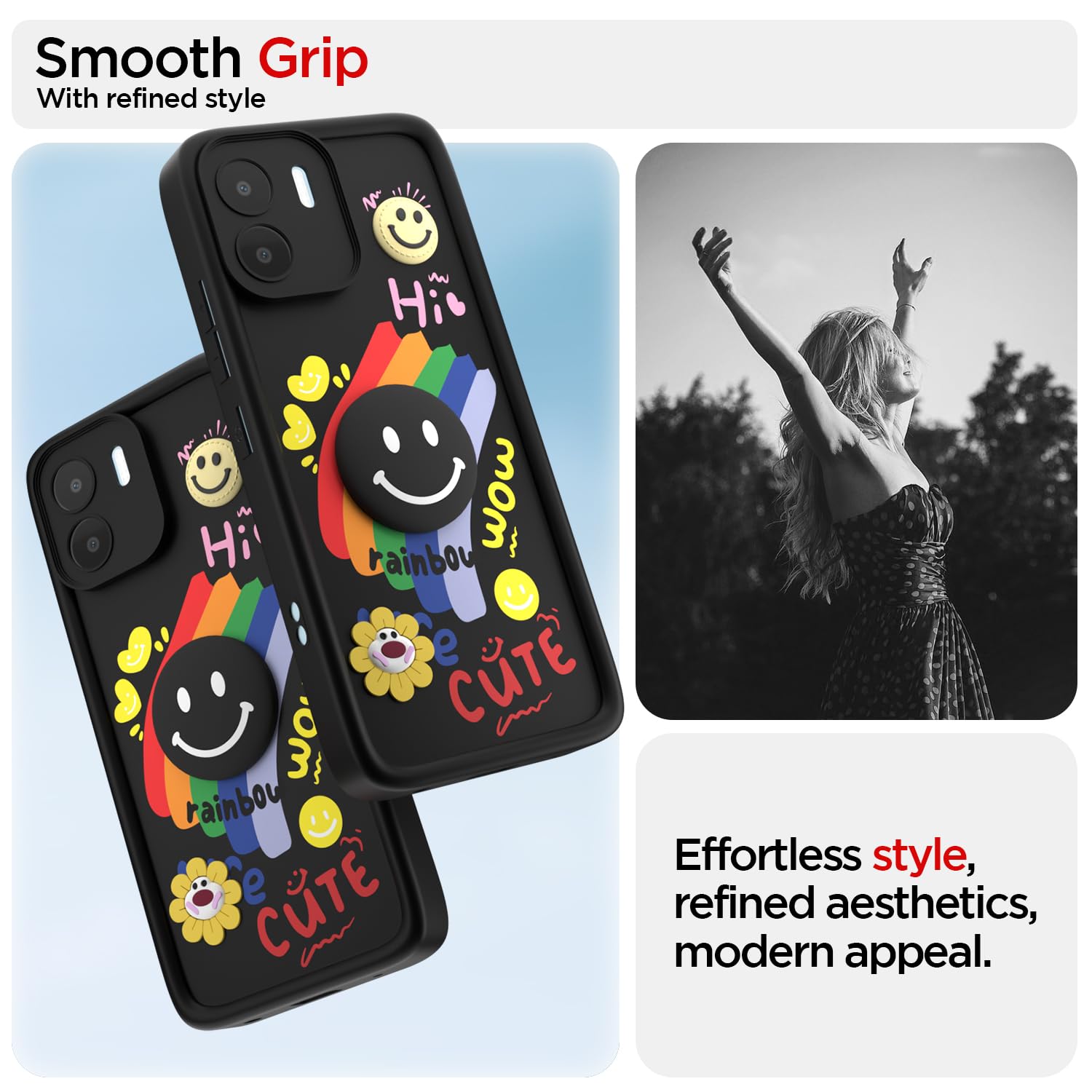 Pikkme black back cover for Redmi A1/A2 – photo 2