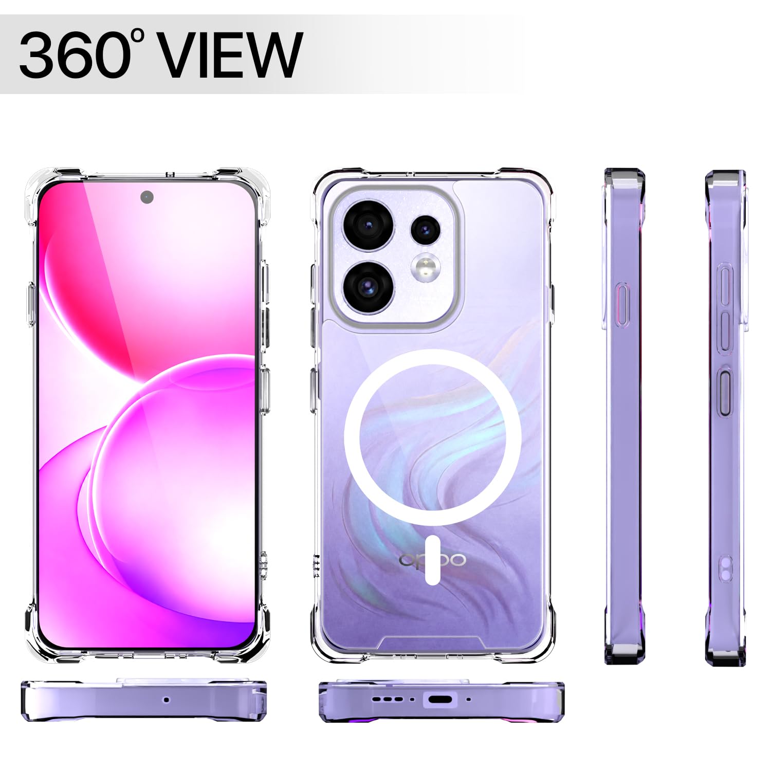 Oppo Reno 16/16 Pro 5G back cover in transparent mag-safe by Pikkme – photo 7
