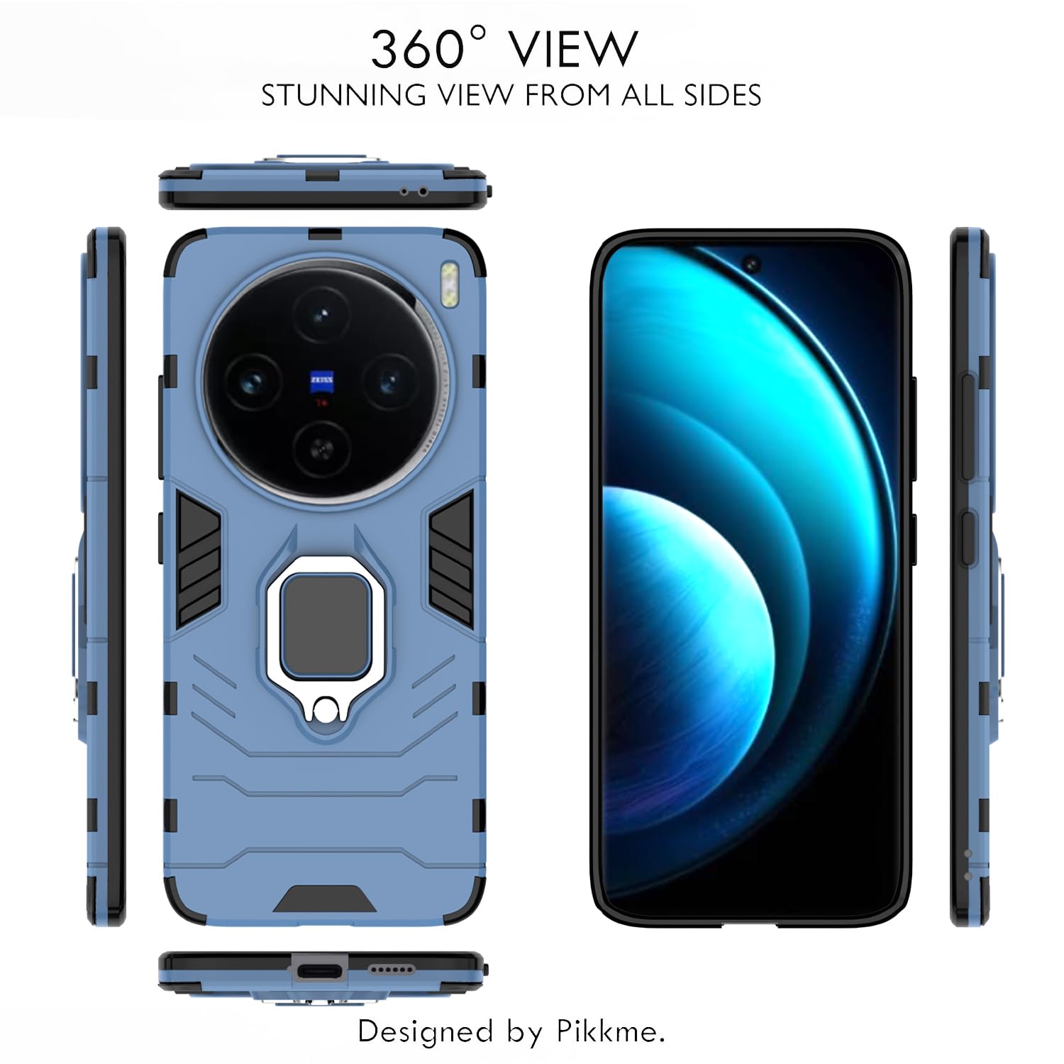 Blue D5 Tough Armor mobile back cover for Vivo X100 5G – Pikkme – photo 3