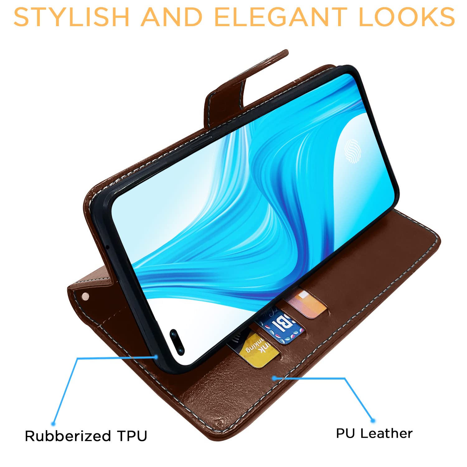 Brown & coffee flip cover for Oppo F17 Pro – Pikkme – photo 5