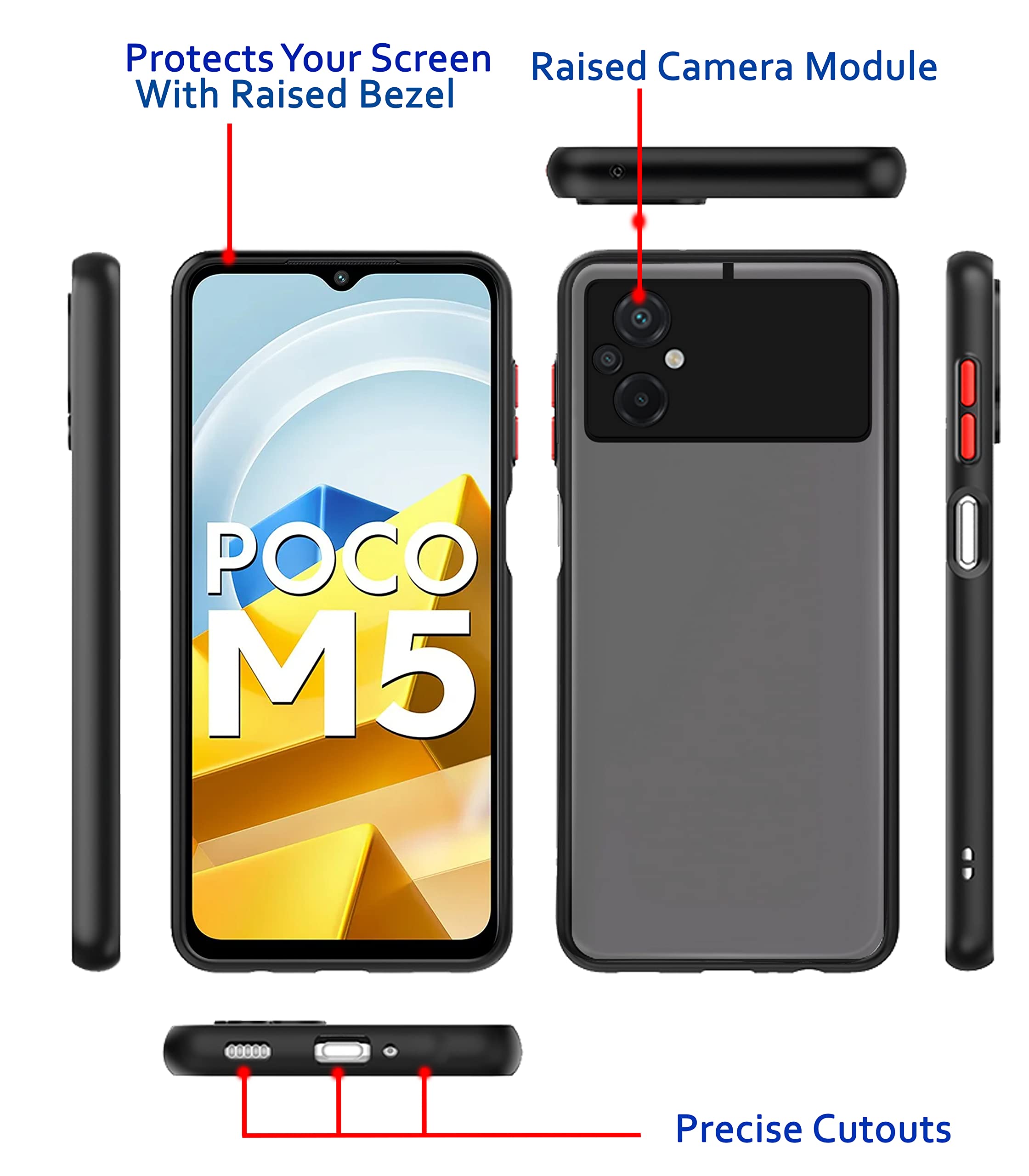 Pikkme Poco M5 Hybrid black back cover – photo 3