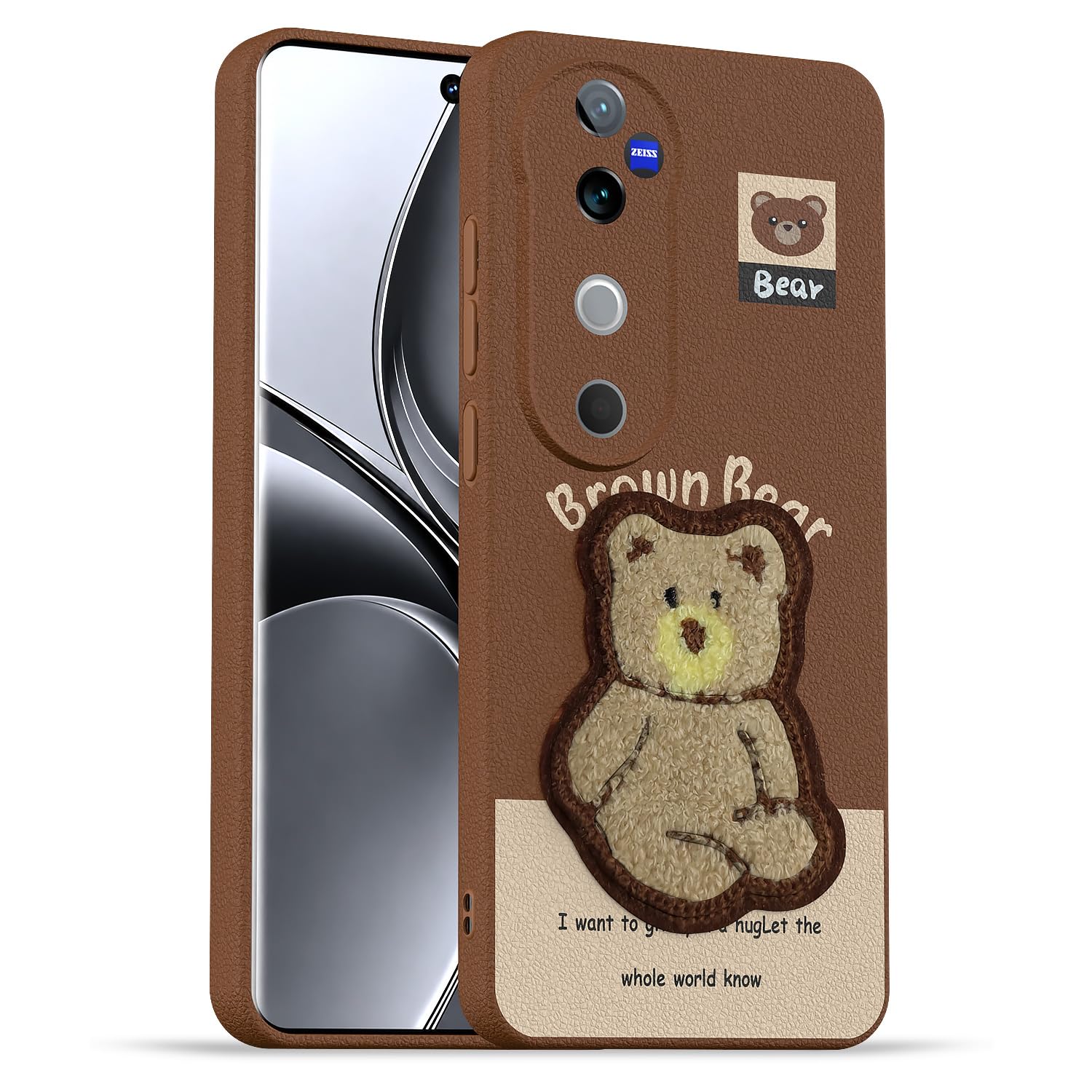 Vivo V40/V40 Pro/T3 Ultra 5G back cover in brown by Pikkme