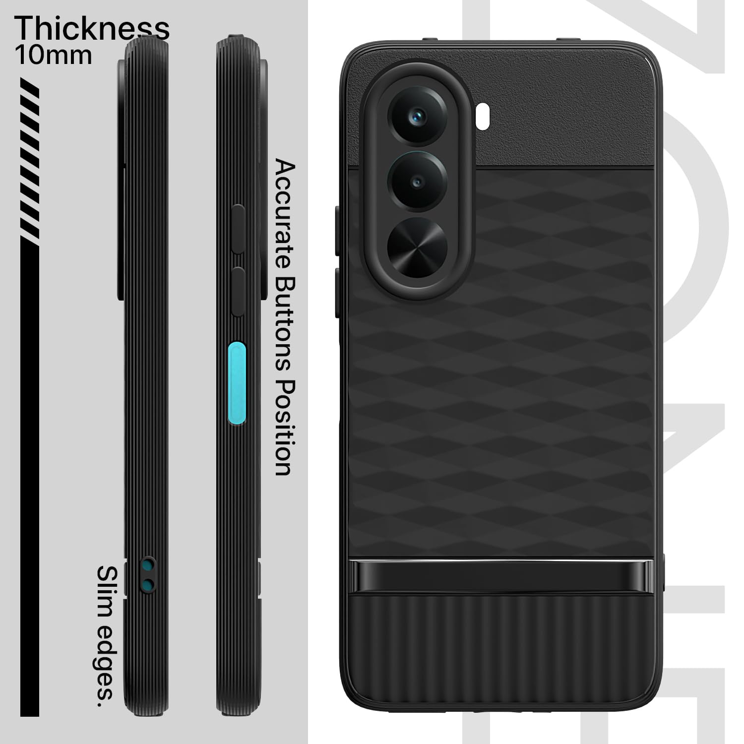 Black Silicone mobile cover for Realme P4x 5G – Pikkme – photo 3