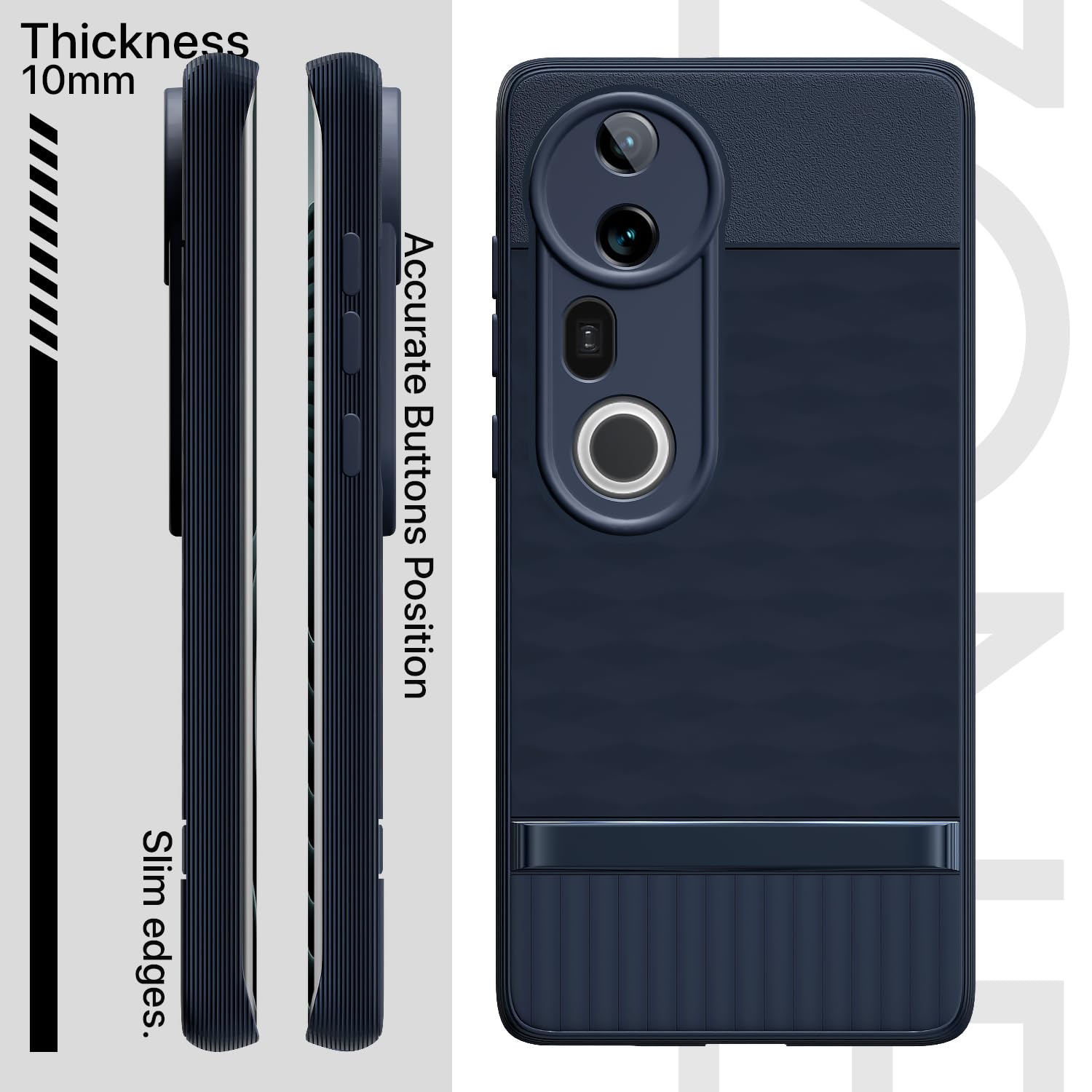 Pikkme Vivo T4 Ultra 5G Shockproof Soft Flexible Gencase Back Cover (Blue)