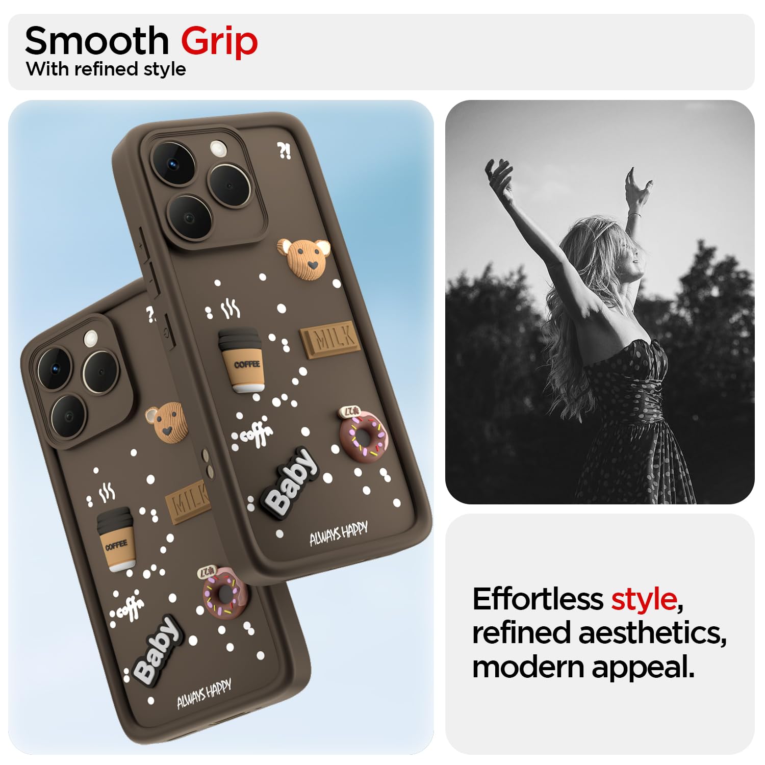 Realme 15T 5G/Narzo 90 5G/3D Silicone back cover in brown by Pikkme – photo 2
