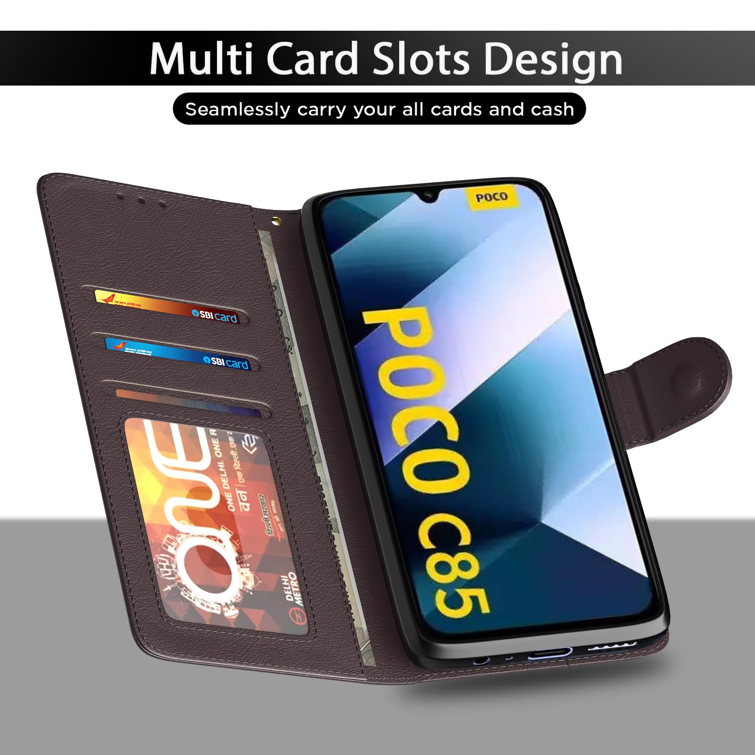 Coffee flip case for Poco C85 5G – Pikkme – photo 5