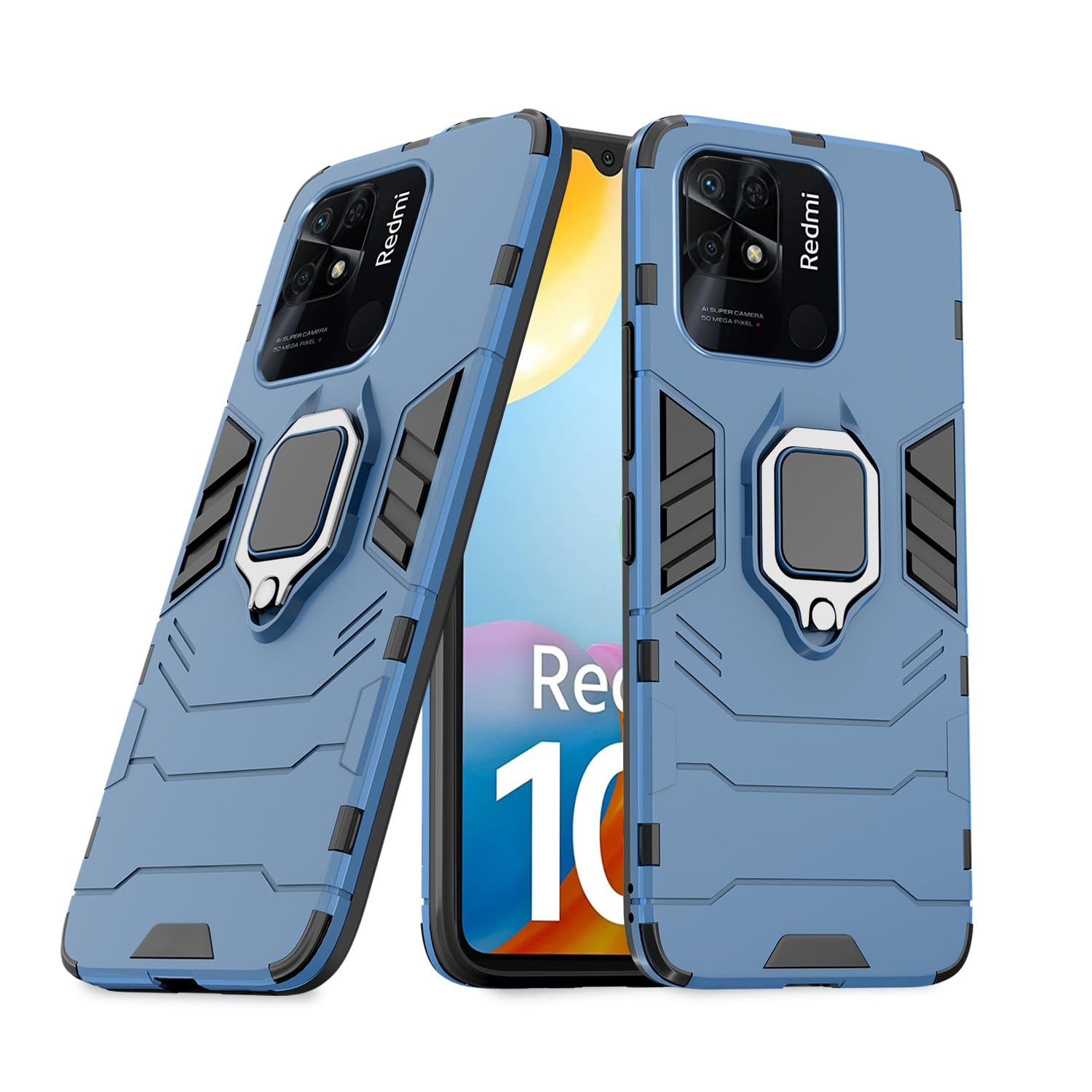  Redmi 10 / Redmi 10 Power D5 Tough Armor Back Cove - Blue