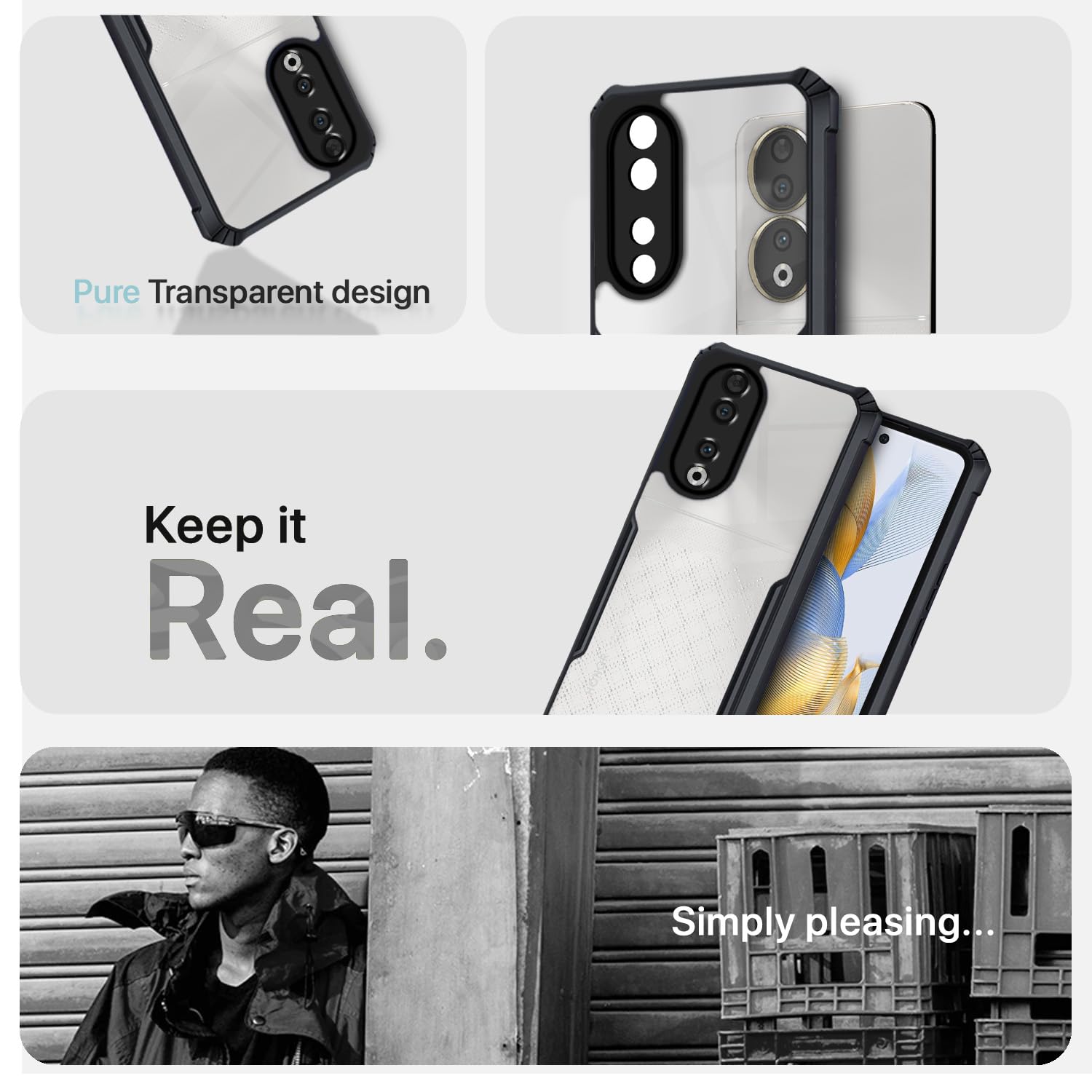Honor 90 5G mobile back cover in black by Pikkme – photo 4