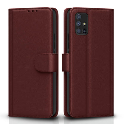 Pikkme Samsung Galaxy A71 Vintage Flip Cover (Brown)
