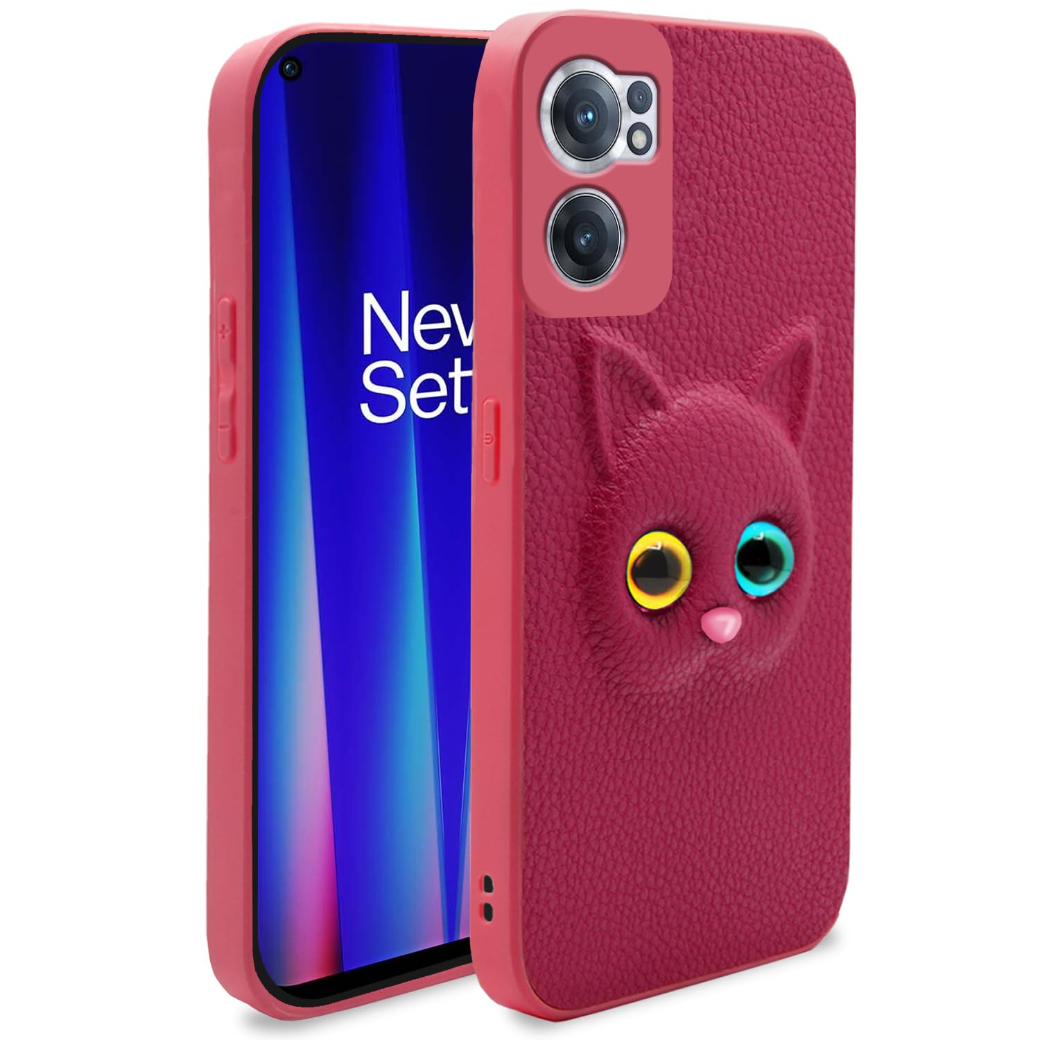 Pink Oneplus Nord Ce 2 Kitty Back Cover – Stylish and Protective Back Cover
