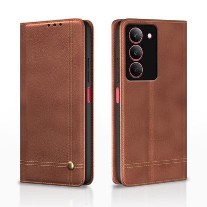 Realme Narzo 80x/P3x/14X 5G Magnetic flip case in brown by Pikkme