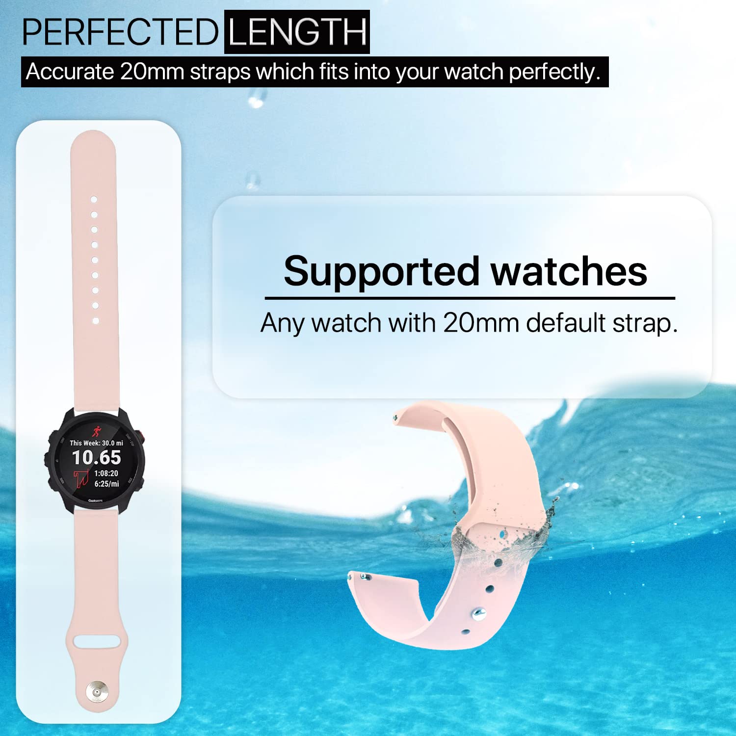 Pikkme Pin Button Watch Band Strap (Baby Pink) – photo 5