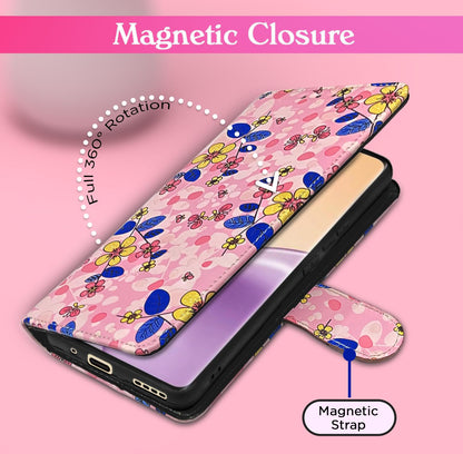 Pikkme pink flower Wallet flip cover for Realme 14 Pro 5G – photo 6