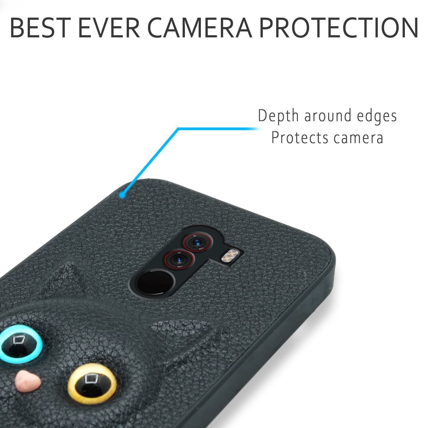 Pikkme Mi Poco F1 Cat black back cover – photo 5