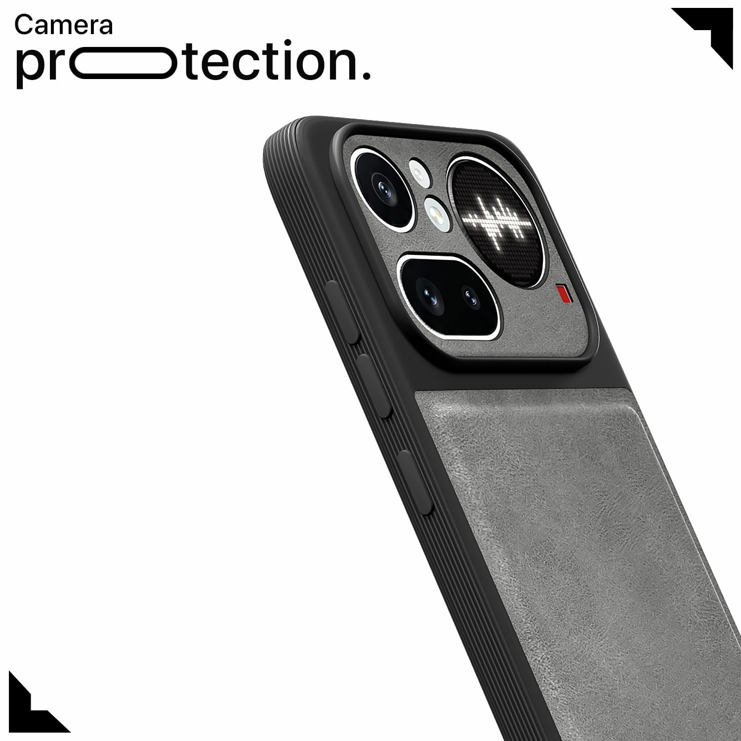 Pikkme Nothing Phone 4a Pro 5G Leather grey back cover – photo 5