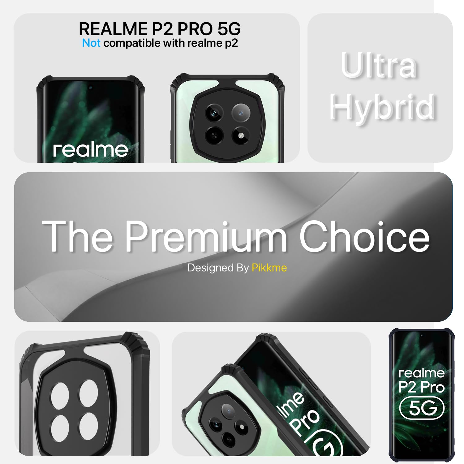 Realme P2 Pro 5G mobile cover in black by Pikkme – photo 2