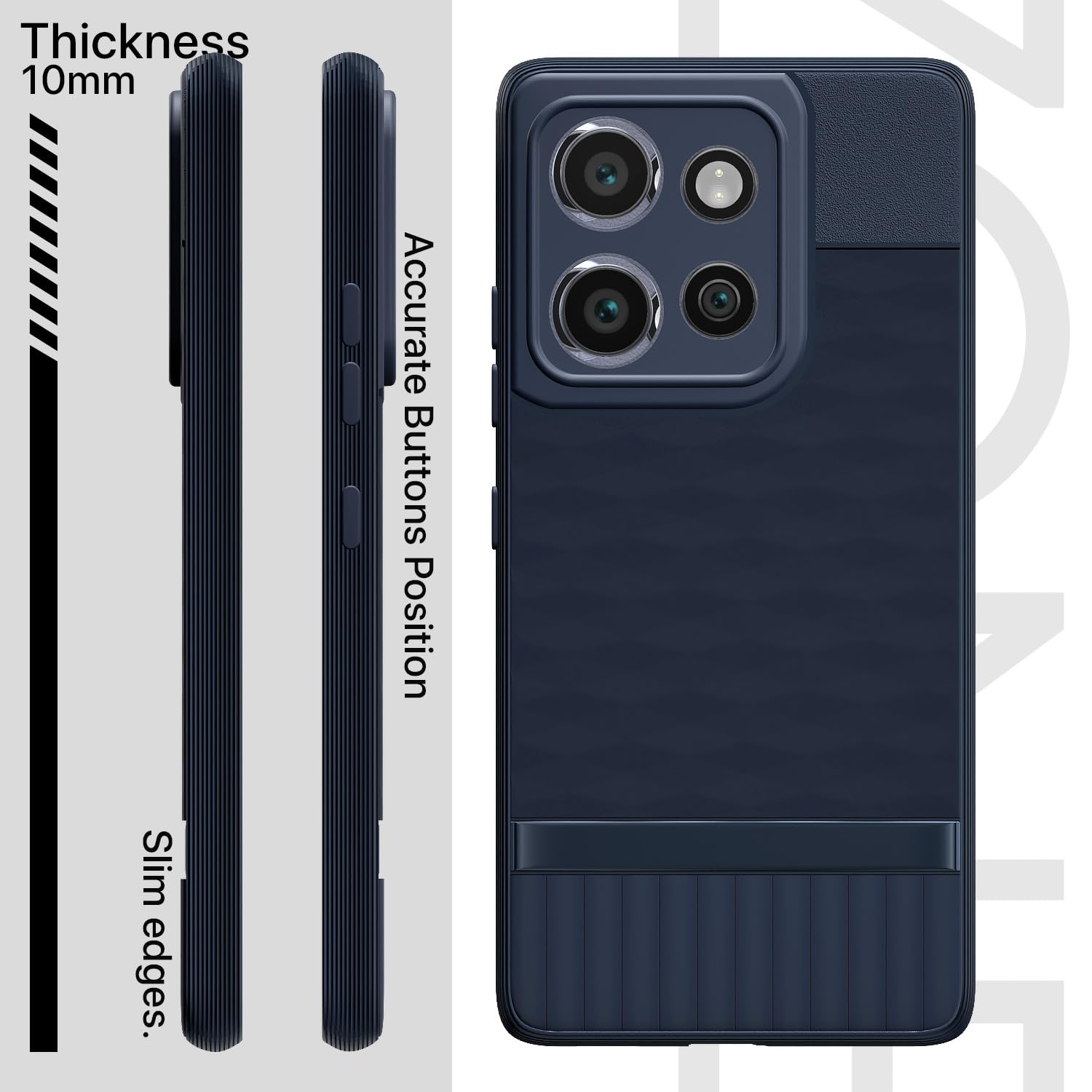 Blue Silicone mobile cover for Moto G86 5G – Pikkme – photo 3