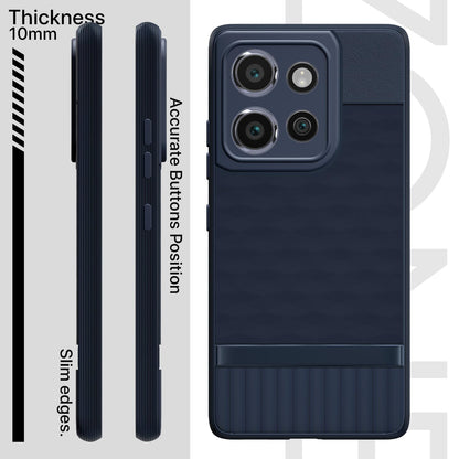 Blue Silicone mobile cover for Moto G86 5G – Pikkme – photo 3