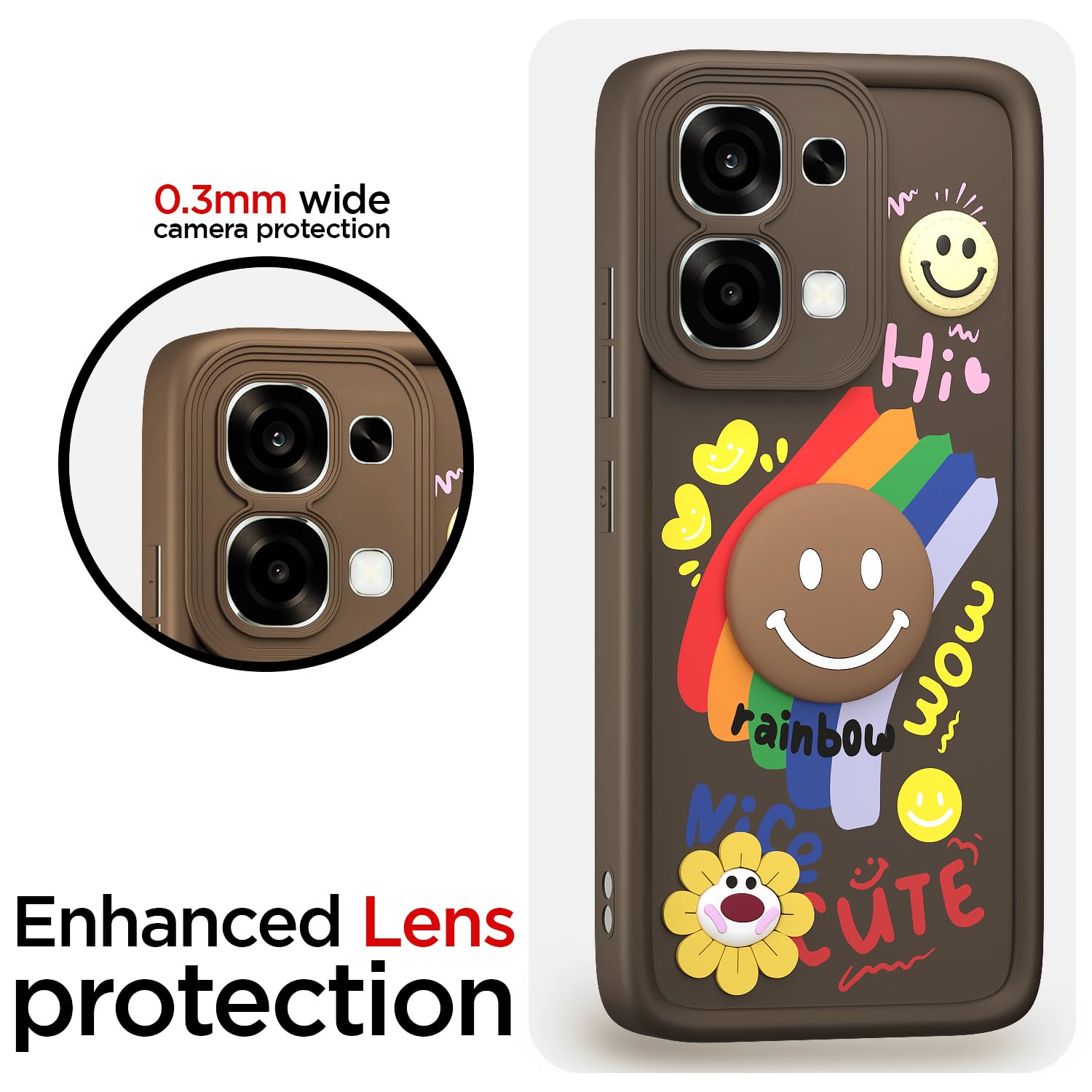 Pikkme brown Soft Silicone phone cover for Oppo F31/F33 5G – photo 5