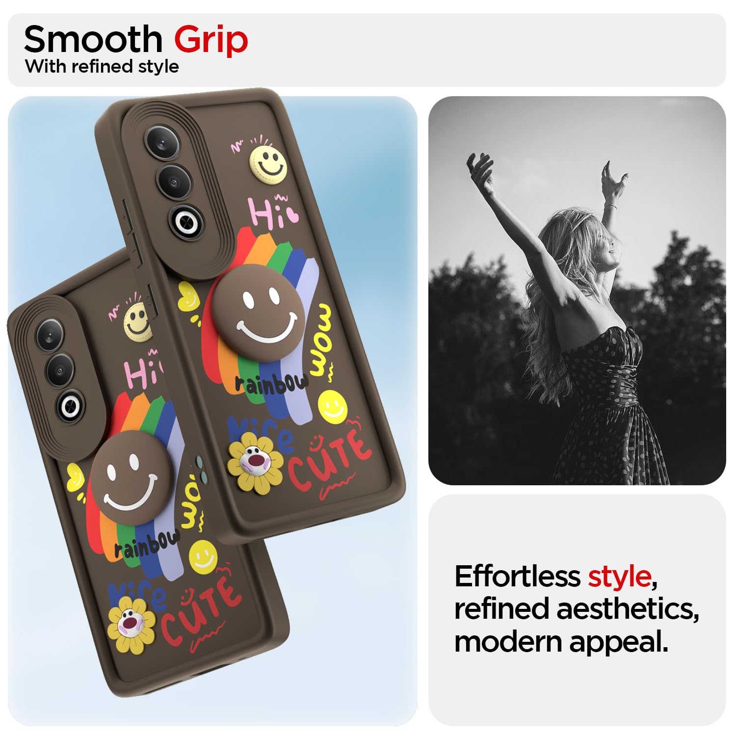 Pikkme brown Soft Silicone mobile back cover for OnePlus Nord CE 4 5G – photo 2