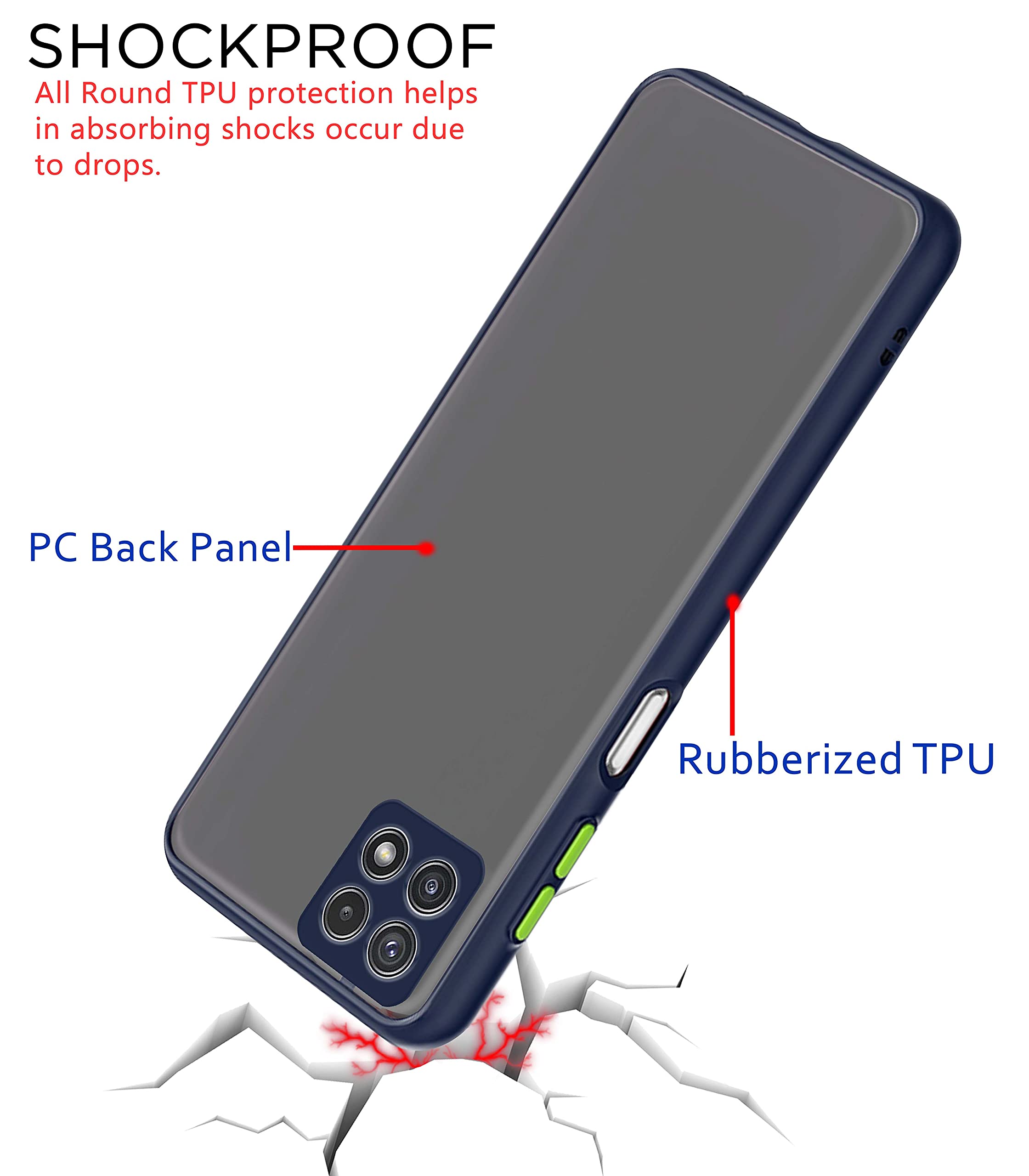 Pikkme Samsung F42/A22 5G blue back cover – photo 4