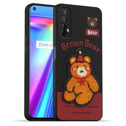 Realme 7/Narzo 30 4G/Narzo 20 Pro Plush Patch back cover in cherry by Pikkme