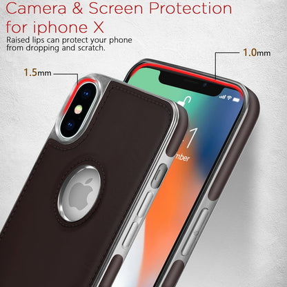 Pikkme iPhone X/XS Leatherback chrome coffee mobile back cover – photo 5