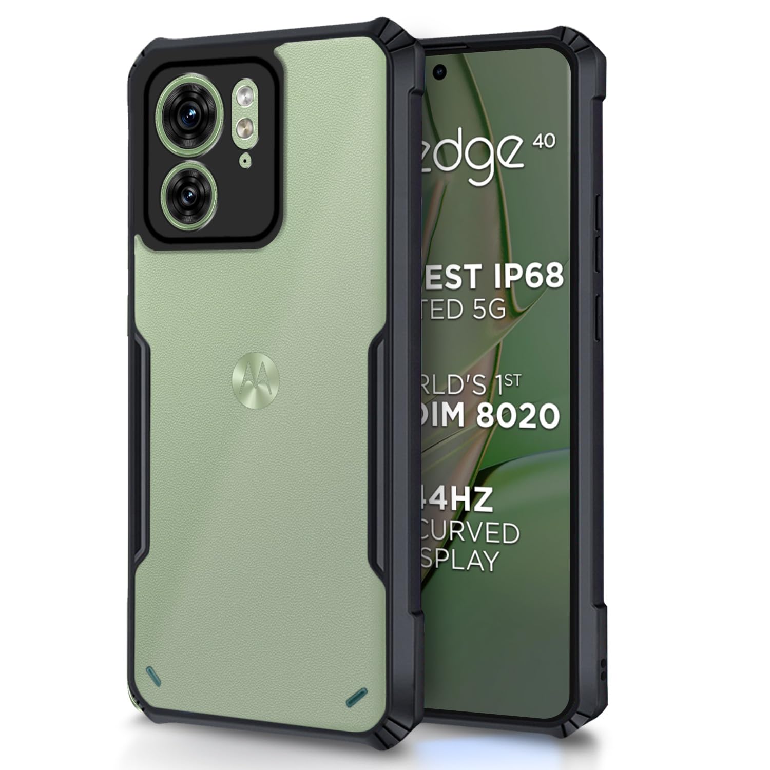 Pikkme Moto Edge 40 Hybrid black mobile cover