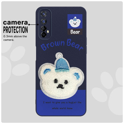 Pikkme Realme 7/Narzo 30 4G/Narzo 20 Pro Plush Patch blue mobile cover – photo 6