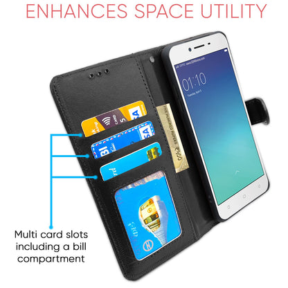 Pikkme Oppo A37 Wallet black mobile flip cover – photo 3