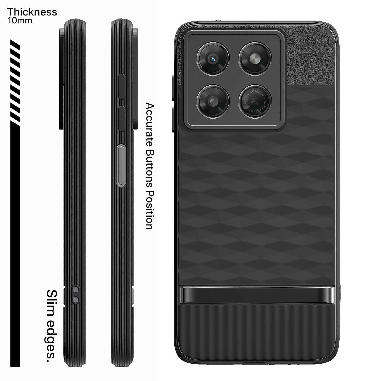 Pikkme Moto G37 5G Silicone black phone cover – photo 3
