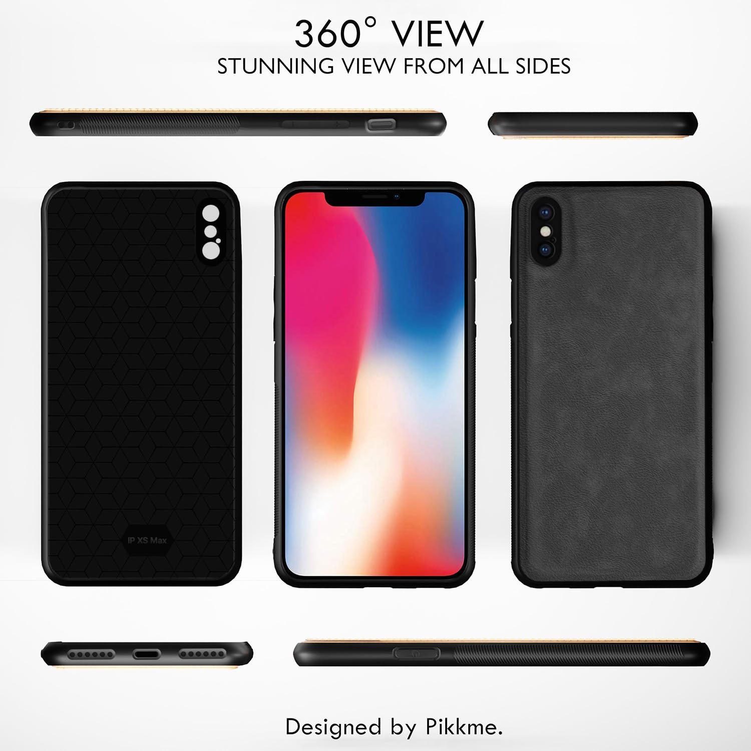 Grey Leather phone cover for iPhone XS Max – Pikkme – photo 2