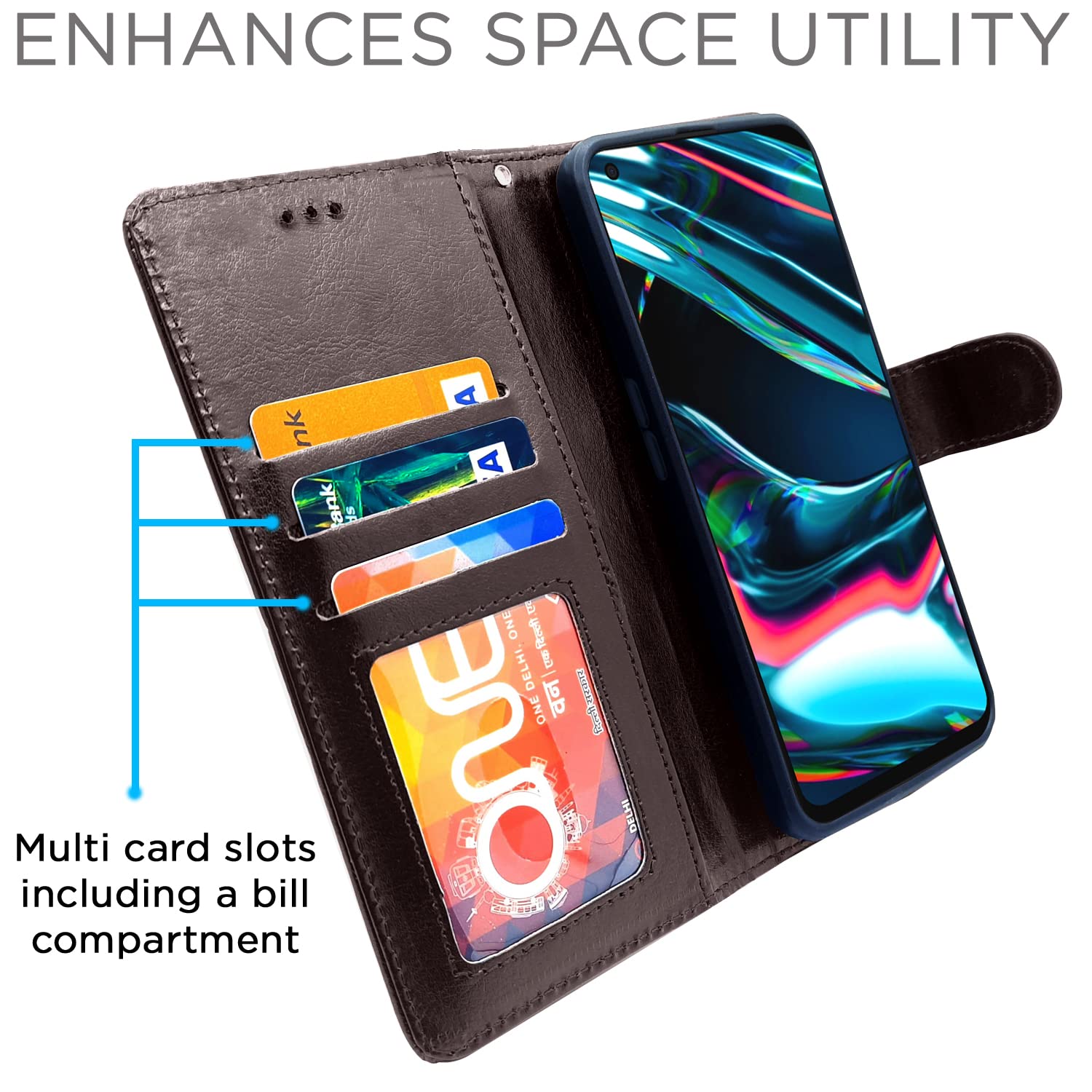 Coffee Wallet flip cover for Realme 7 Pro – Pikkme – photo 3