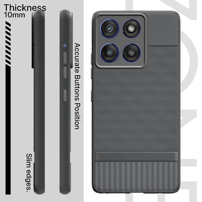 Pikkme Motorola Moto Edge 60 Stylus 5G Gencase Back Cover (Grey)
