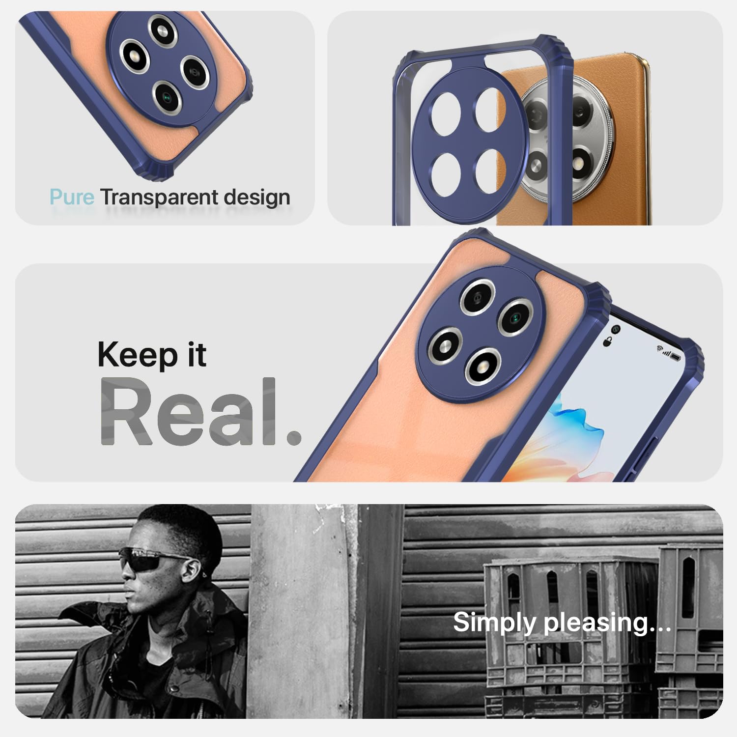 Pikkme Oppo A2 Pro 5G blue mobile back cover – photo 4