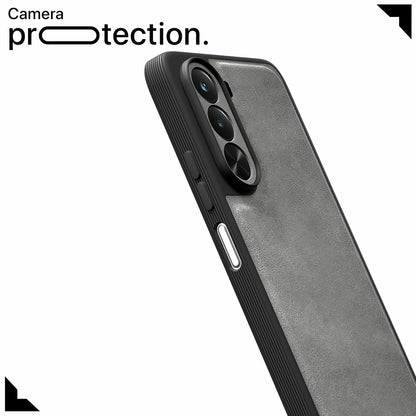 Realme P4x 5G Leather mobile back cover in grey by Pikkme – photo 5