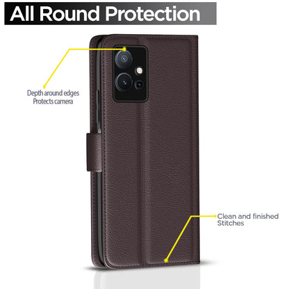 Coffee wallet flip cover for Vivo T1/Y75/iQOO Z6 5G – Pikkme – photo 4