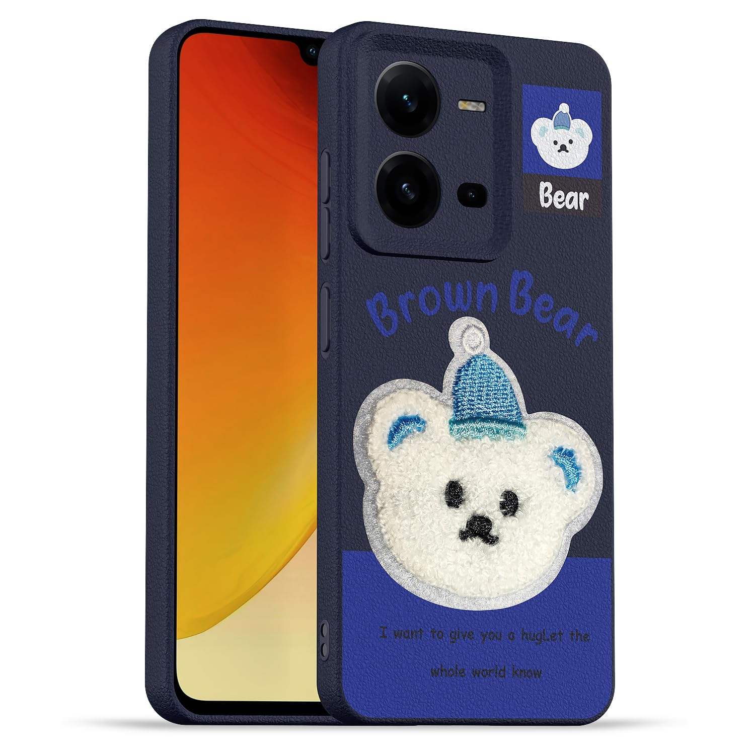 Blue Plush Patch back cover for Vivo V25 5G – Pikkme