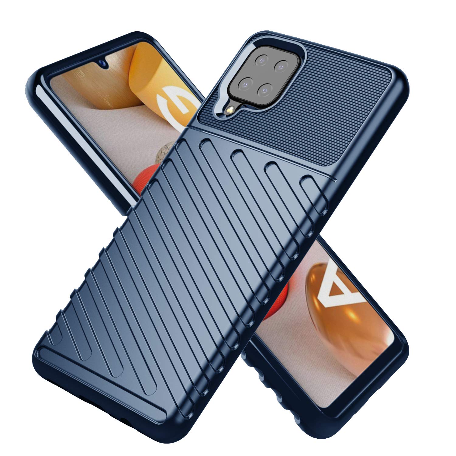 Samsung M12/A12 Matte back cover in blue by Pikkme