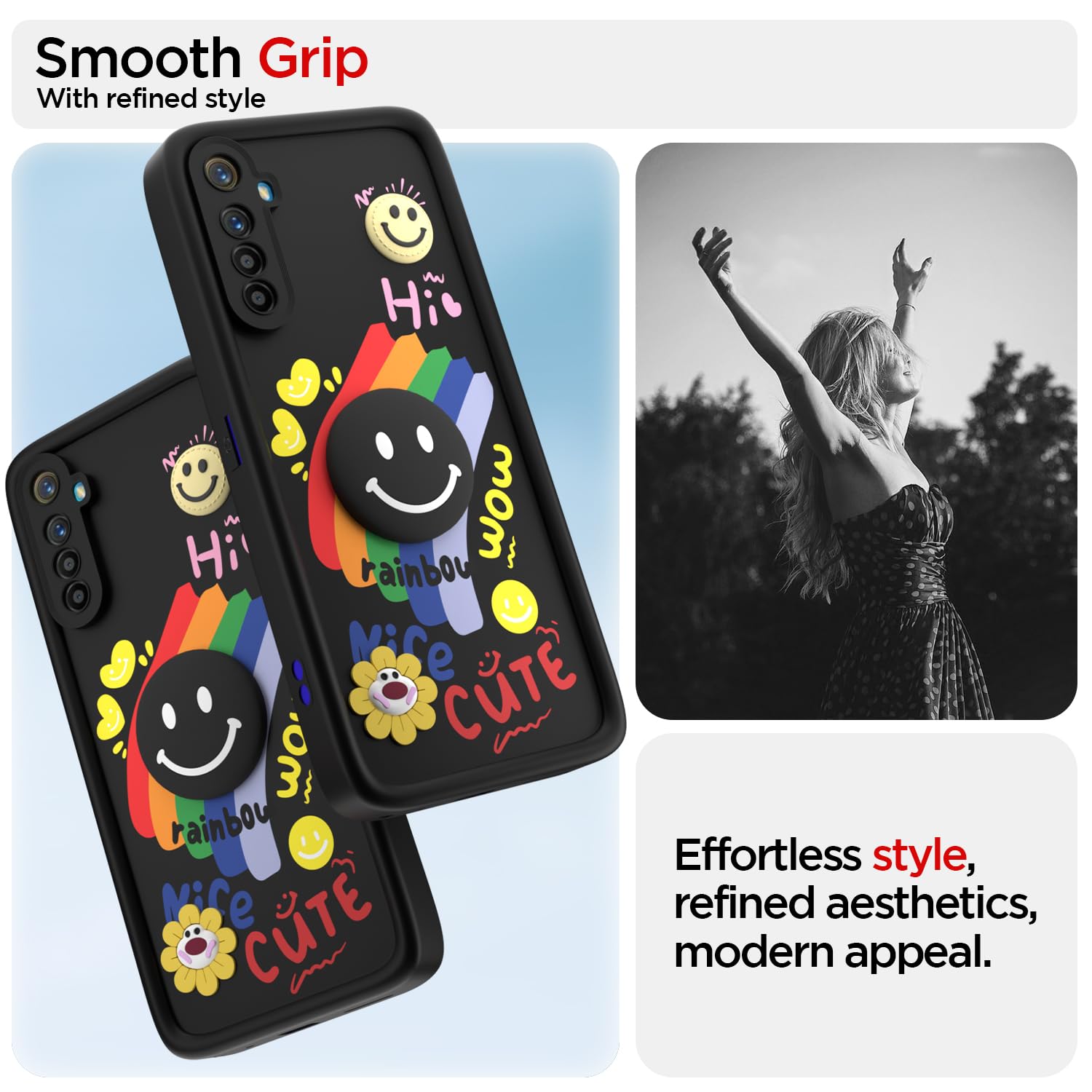 Realme XT/X2 Soft Silicone phone cover in black by Pikkme – photo 2