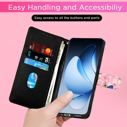 Pink flower Wallet wallet flip cover for Oppo Reno 13 5G – Pikkme – photo 7