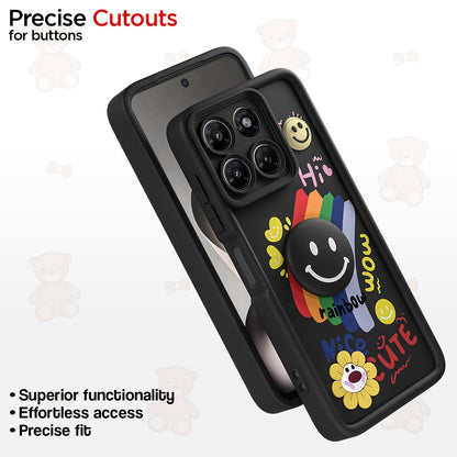 Pikkme Moto G37 5G Smile Rainbow black mobile cover – photo 6