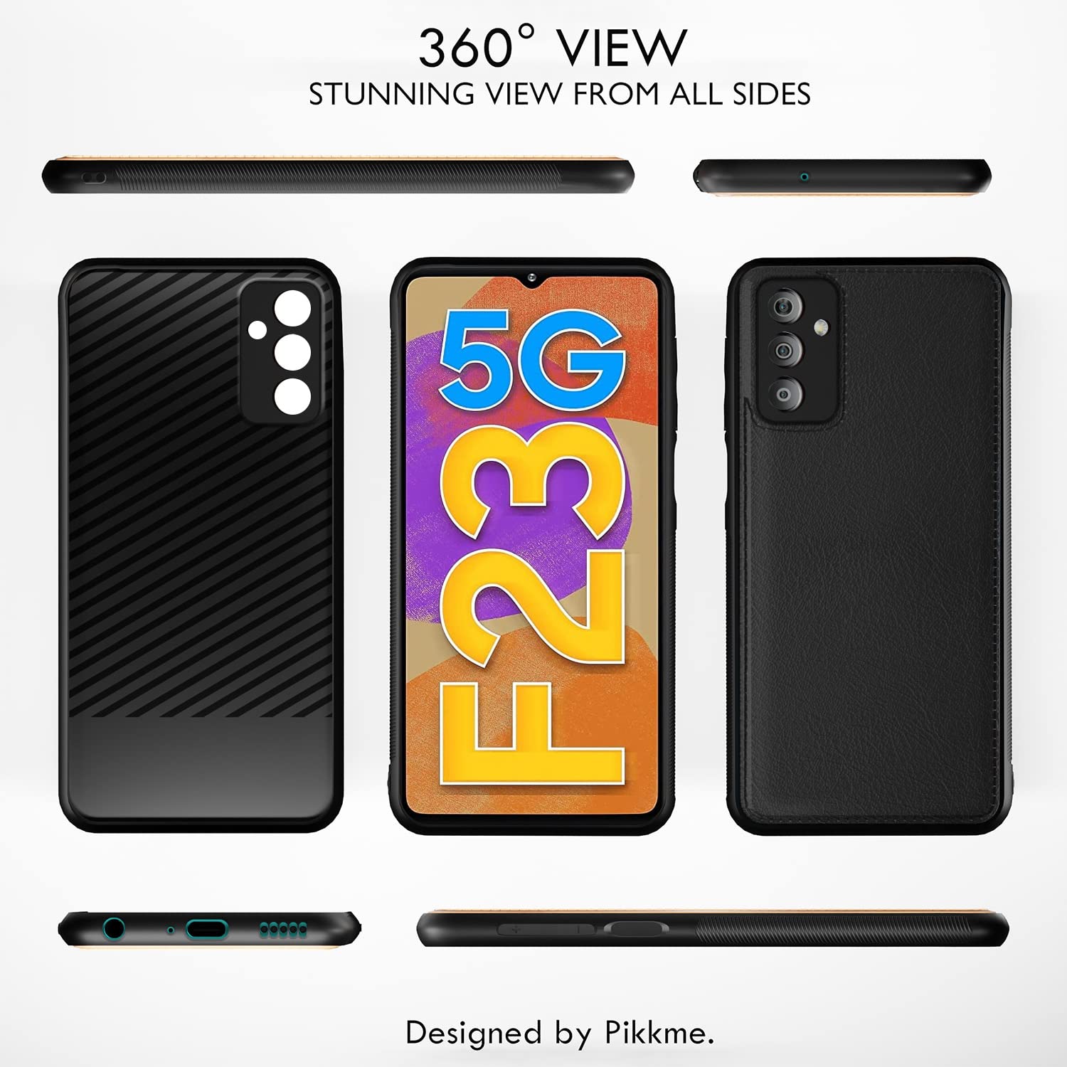 Samsung F23 5G Leather back cover in black by Pikkme – photo 3
