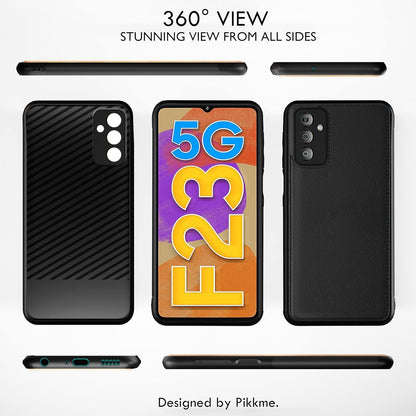 Samsung F23 5G Leather back cover in black by Pikkme – photo 3